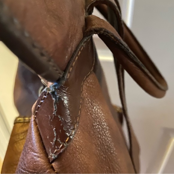 Vintage Leather backpack purse - Picture 5 of 11